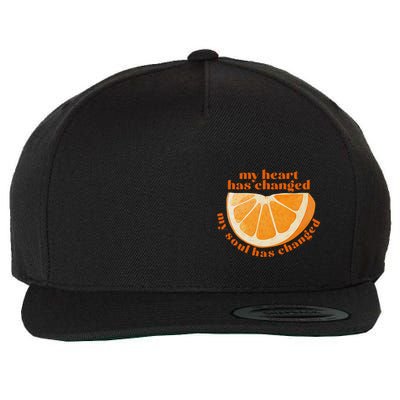 My Heart Has Changed My Soul Has Changed Front & Back Wool Snapback Cap
