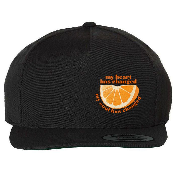 My Heart Has Changed My Soul Has Changed Front & Back Wool Snapback Cap