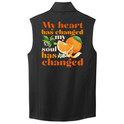 My Heart Has Changed My Soul Has Changed Front & Back Collective Smooth Fleece Vest