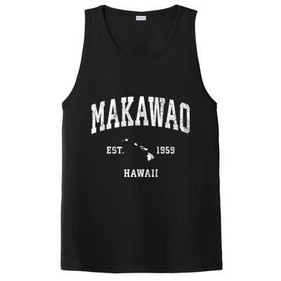 Makawao Hawaii Hi Vintage Athletic Sports PosiCharge Competitor Tank