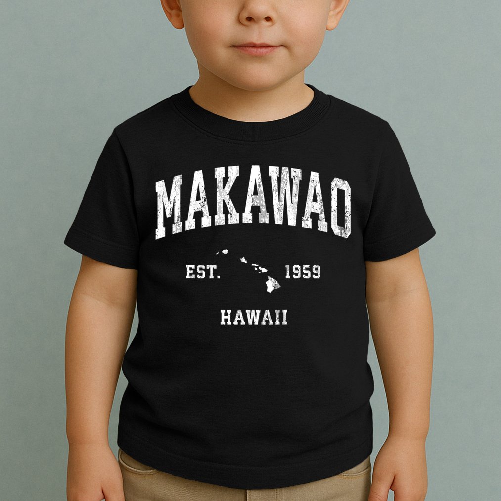 Makawao Hawaii Hi Vintage Athletic Sports Toddler T-Shirt