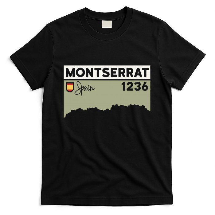 Montserrat Height Hike Monastery Barcelona Spain Hiking T-Shirt