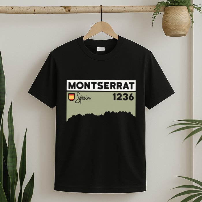 Montserrat Height Hike Monastery Barcelona Spain Hiking T-Shirt