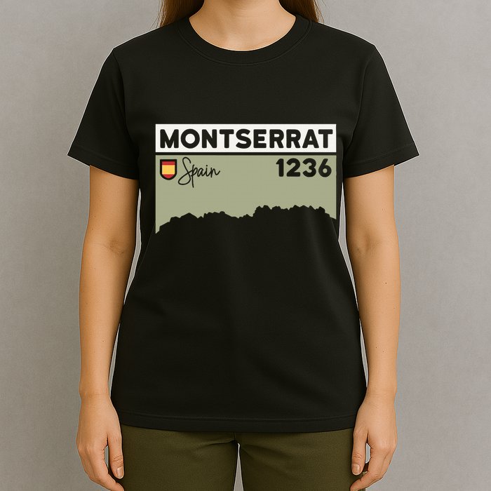 Montserrat Height Hike Monastery Barcelona Spain Hiking T-Shirt