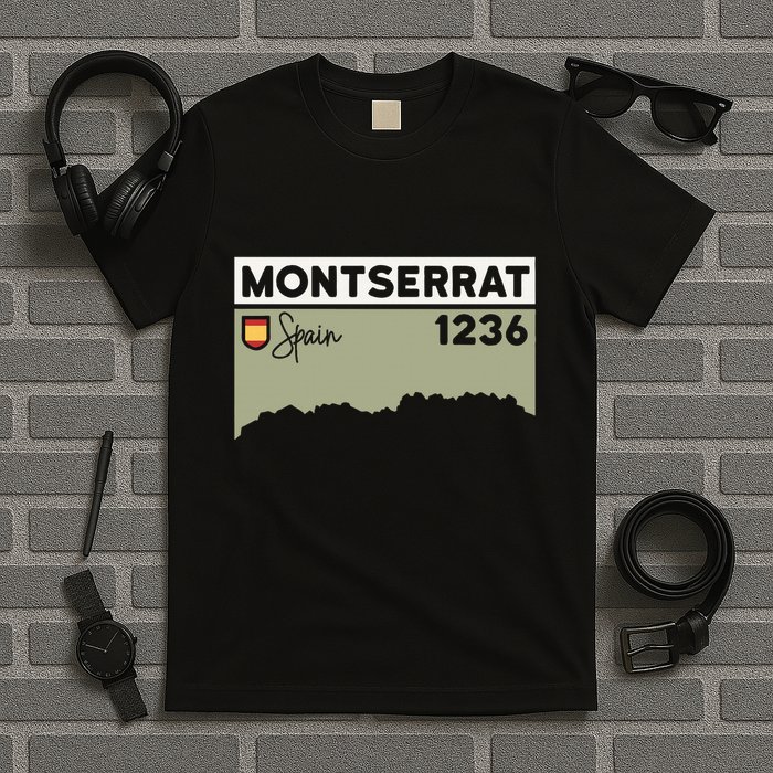 Montserrat Height Hike Monastery Barcelona Spain Hiking T-Shirt