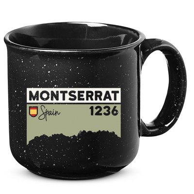 Montserrat Height Hike Monastery Barcelona Spain Hiking 15oz Campfire Ceramic Mug