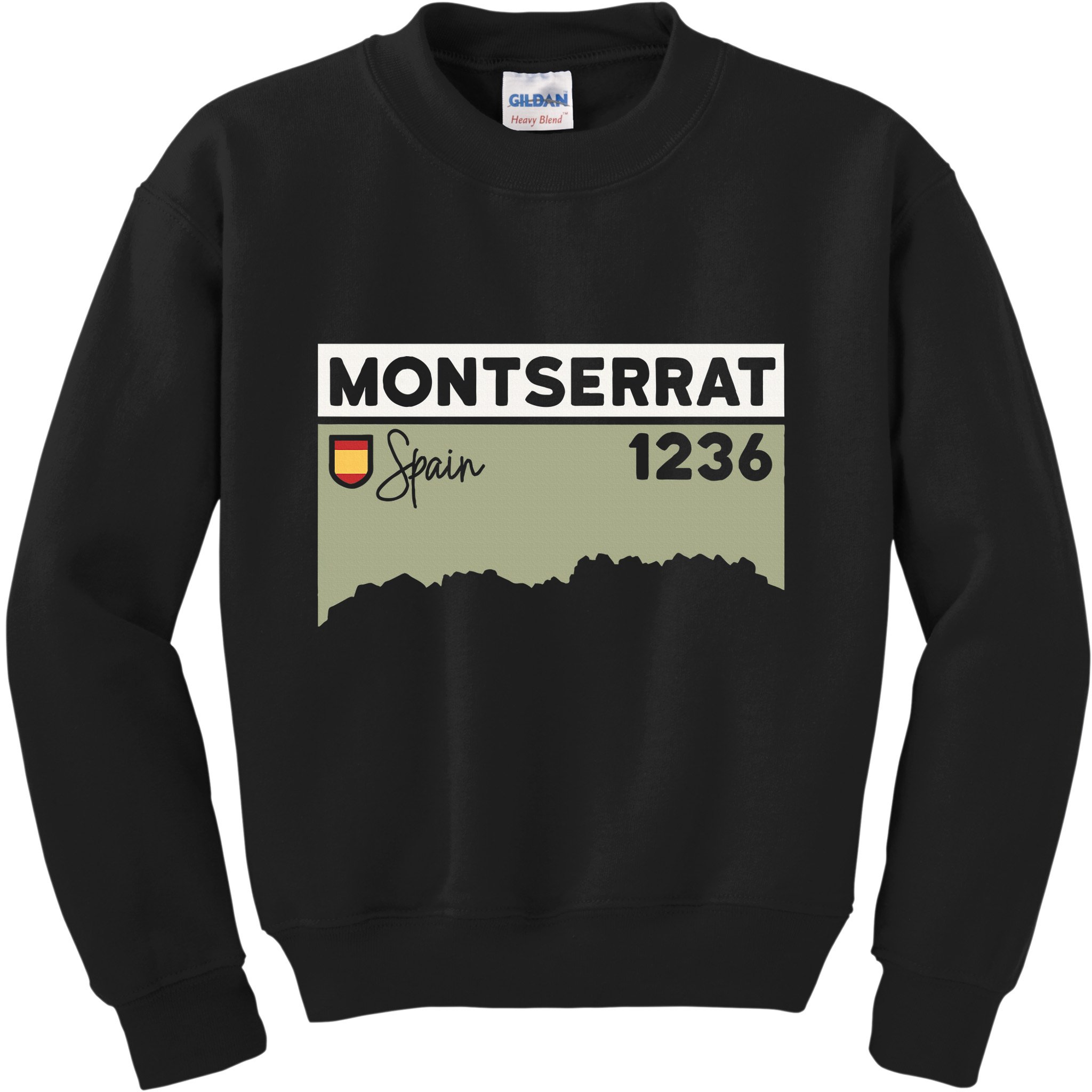 Montserrat Height Hike Monastery Barcelona Spain Hiking Kids Sweatshirt
