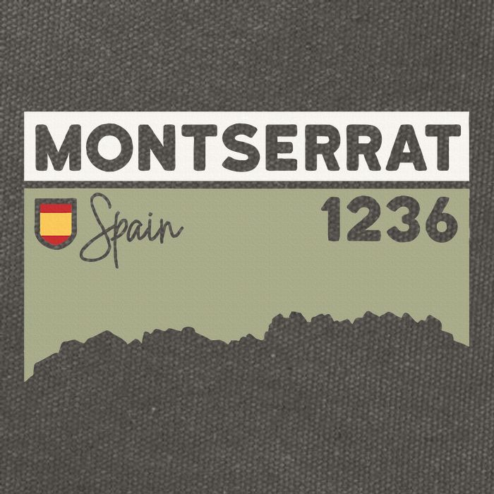 Montserrat Height Hike Monastery Barcelona Spain Hiking Cotton Canvas Backpack