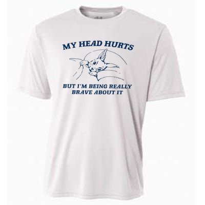 My Head Hurts But IM Being Brave Cooling Performance Crew T-Shirt