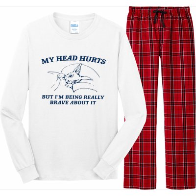 My Head Hurts But IM Being Brave Long Sleeve Pajama Set