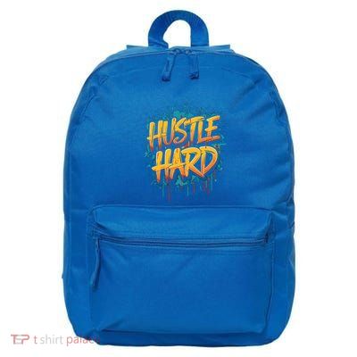 Motivational Hustle Hard Graffiti Style Art Gift 16 in Basic Backpack