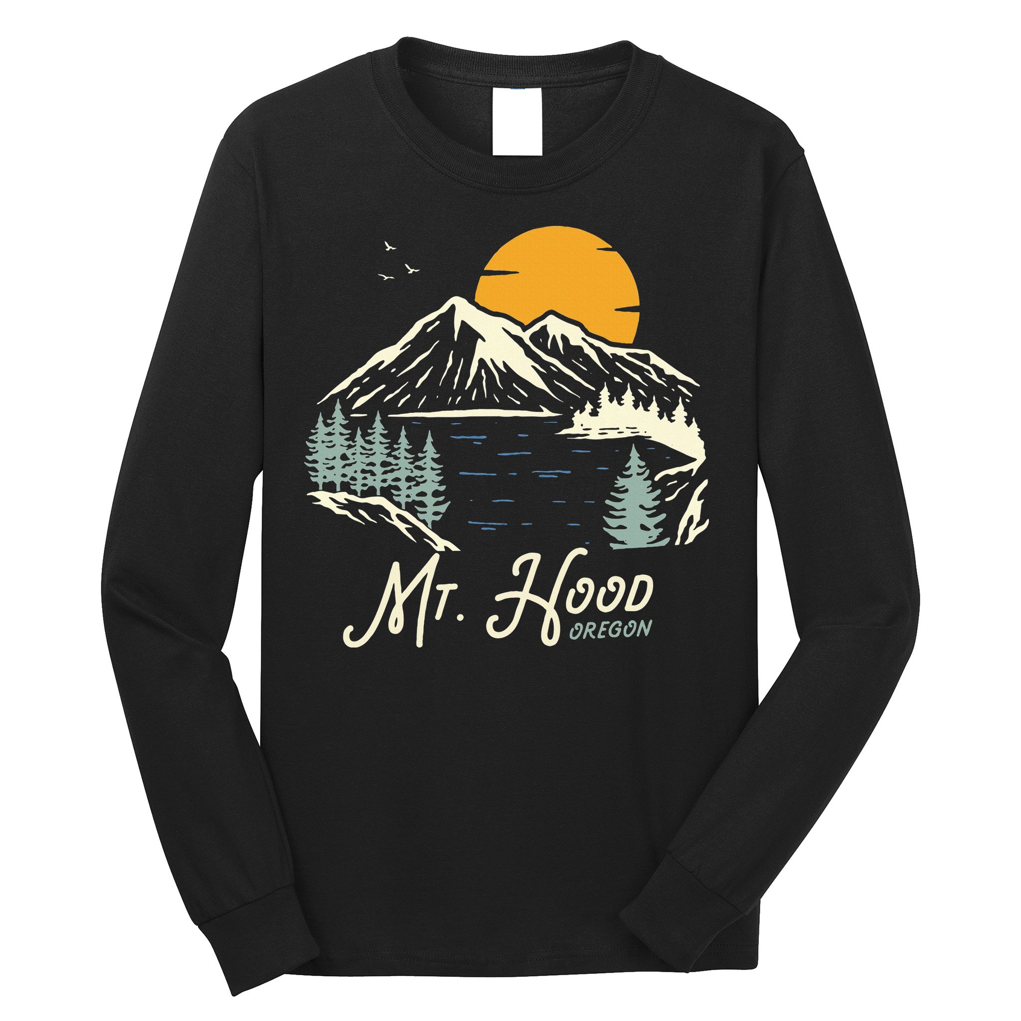 Mount Hood  Hiking & Outdoor Oregon Long Sleeve Shirt