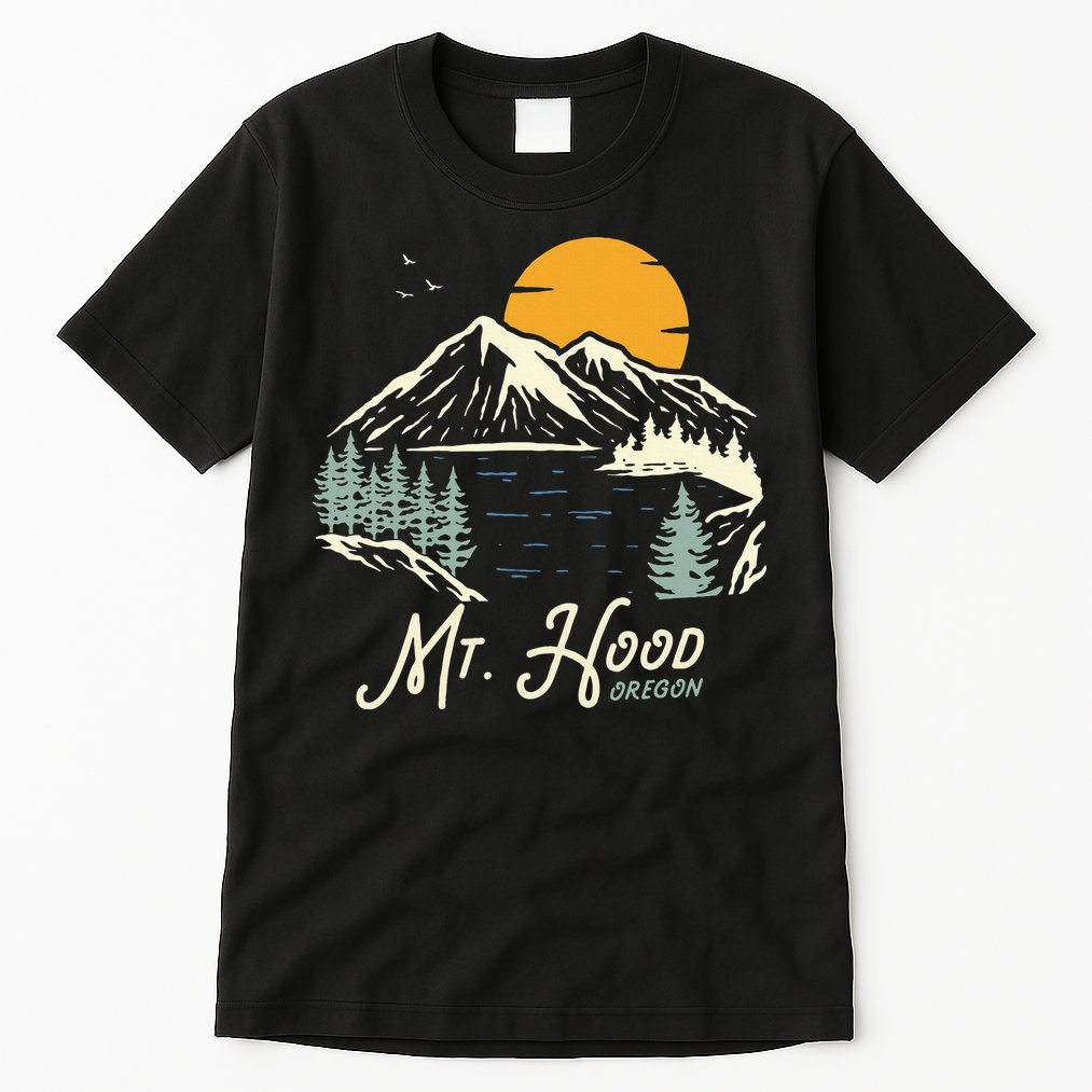 Mount Hood  Hiking & Outdoor Oregon Tall T-Shirt