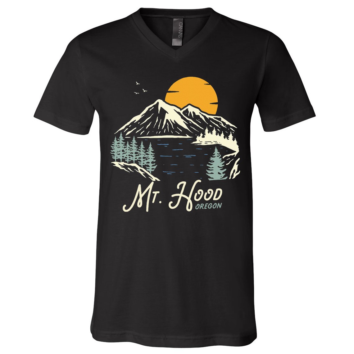 Mount Hood  Hiking & Outdoor Oregon V-Neck T-Shirt