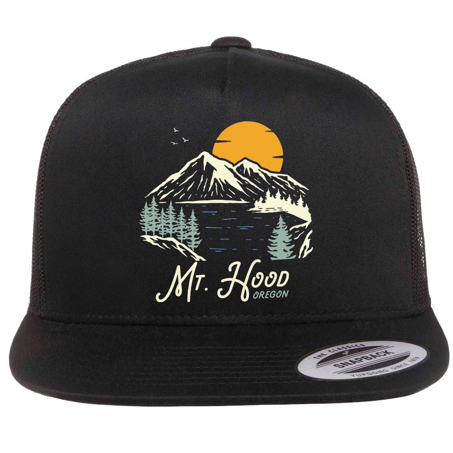 Mount Hood  Hiking & Outdoor Oregon Flat Bill Trucker Hat