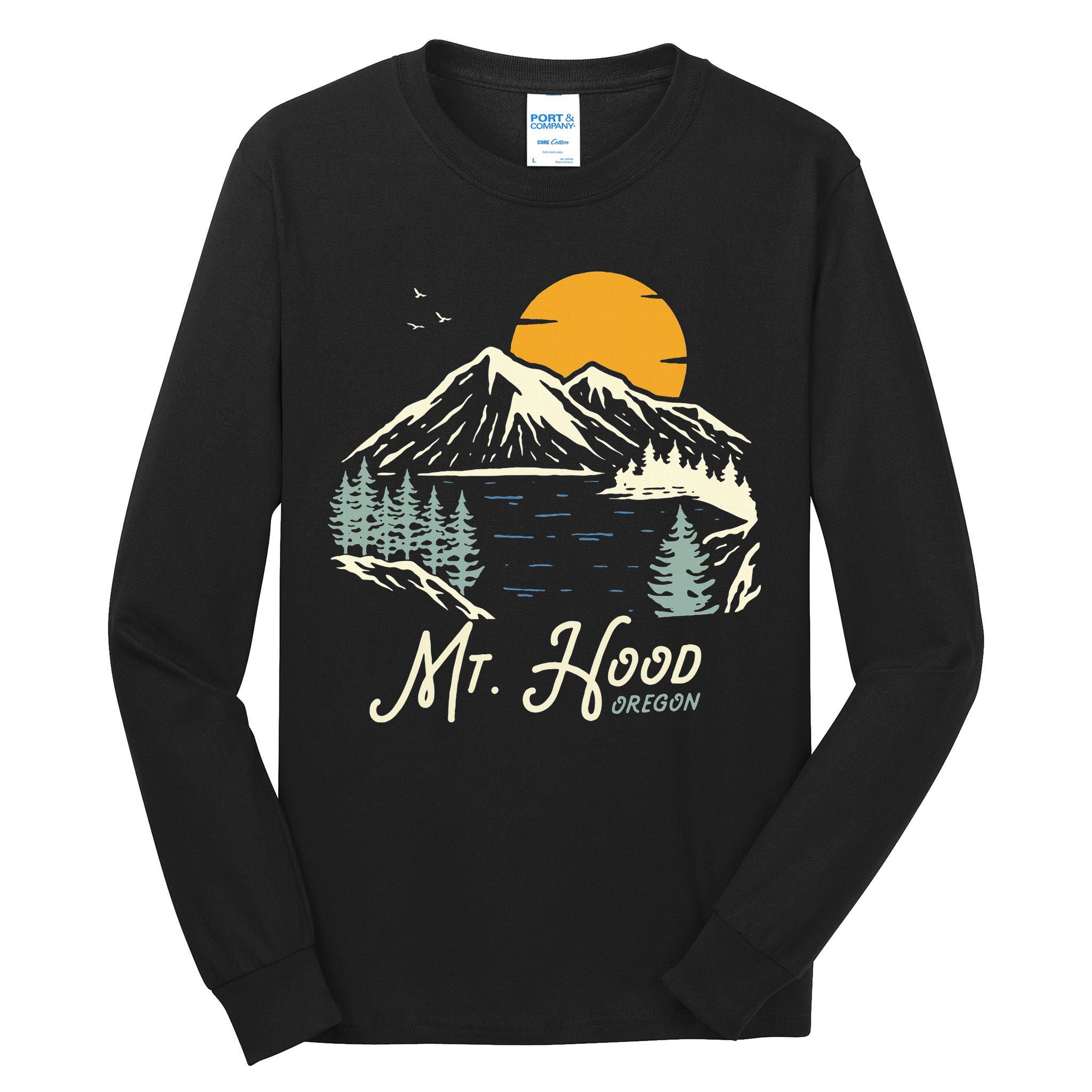 Mount Hood  Hiking & Outdoor Oregon Tall Long Sleeve T-Shirt