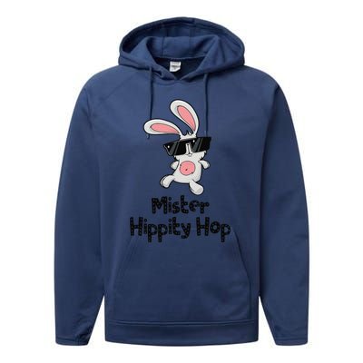 Mister Hippity Hop! Hip Hop Bunny! Funny Easter Performance Fleece Hoodie