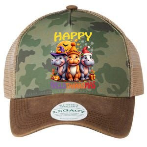 Moodeng Hippo Happy Hallothanksmas Famous Pigmy Moodeng Gift Legacy Tie Dye Trucker Hat