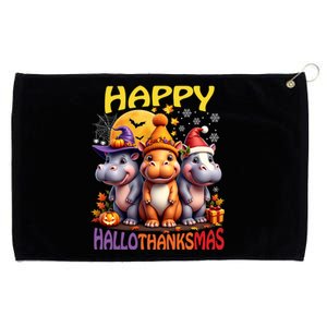 Moodeng Hippo Happy Hallothanksmas Famous Pigmy Moodeng Gift Grommeted Golf Towel