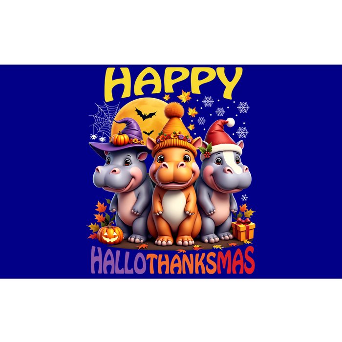 Moodeng Hippo Happy Hallothanksmas Famous Pigmy Moodeng Gift Bumper Sticker