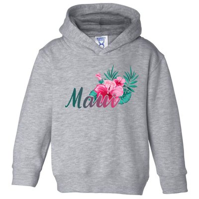 Maui Hawaii Hibiscus Flowers Hawaiian Toddler Hoodie