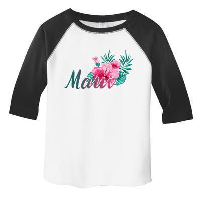 Maui Hawaii Hibiscus Flowers Hawaiian Toddler Fine Jersey T-Shirt