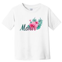 Maui Hawaii Hibiscus Flowers Hawaiian Toddler T-Shirt