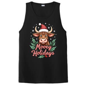 Mooey Holidayssanta Hat Farmer Merry Highland Cow Christmas Cool Gift PosiCharge Competitor Tank