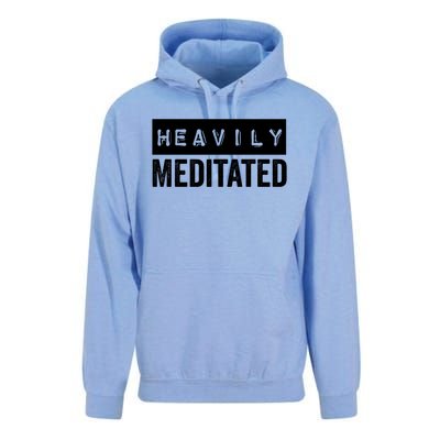 Meditation Humor Heavily Meditated Mindfulness Funny Gift Unisex Surf Hoodie