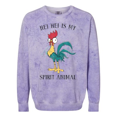 Moana Hei Hei Is My Spirit Animal Portrait Colorblast Crewneck Sweatshirt