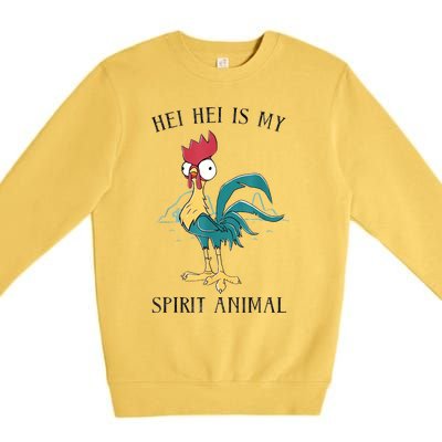 Moana Hei Hei Is My Spirit Animal Portrait Premium Crewneck Sweatshirt