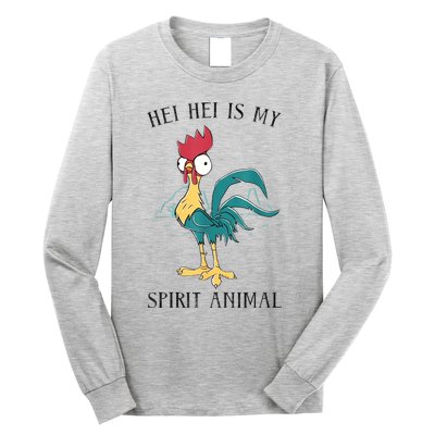 Moana Hei Hei Is My Spirit Animal Portrait Long Sleeve Shirt