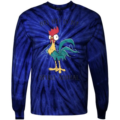 Moana Hei Hei Is My Spirit Animal Portrait Tie-Dye Long Sleeve Shirt