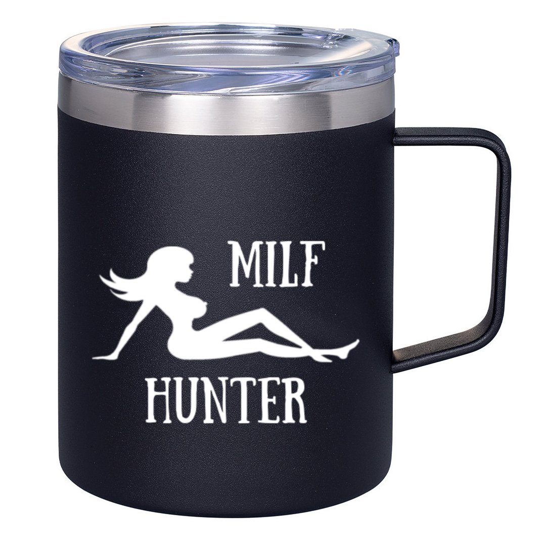 Milf Hunter Hot Moms Funny Gift 12oz Stainless Steel Coffee Mug