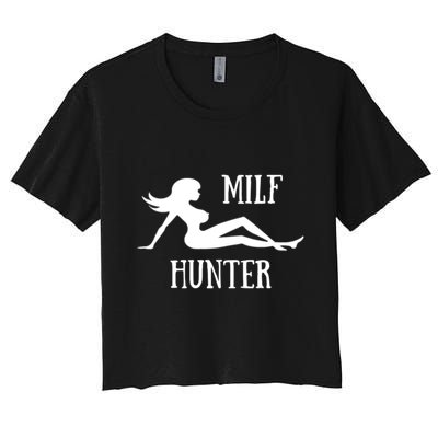 Milf Hunter Hot Moms Funny Gift Crop Top