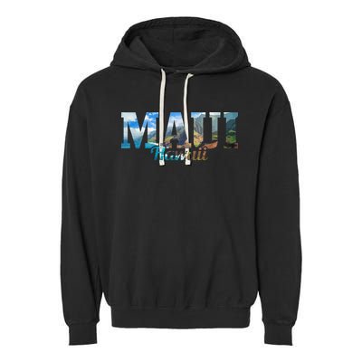 Maui Hawaii Hawaiian Islands Surf Surfing Surfer Gift Garment-Dyed Fleece Hoodie