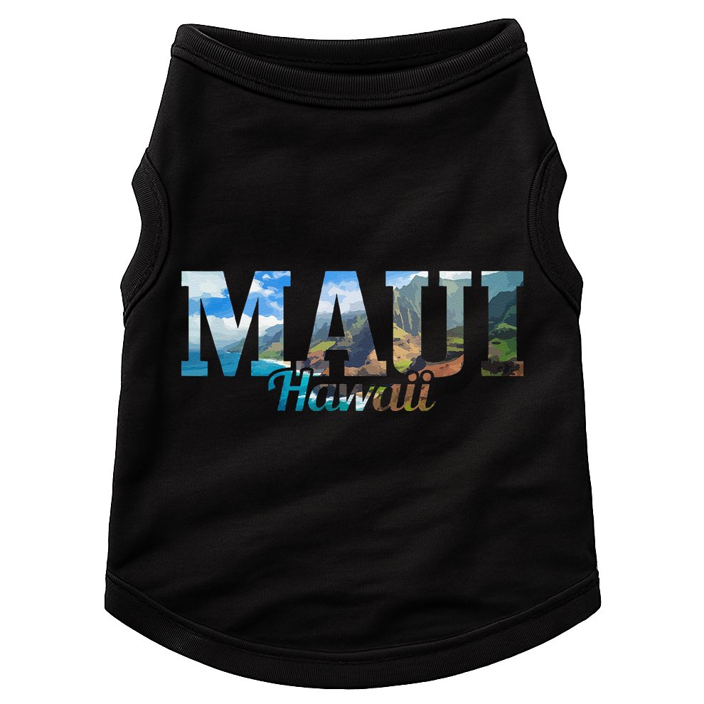 Maui Hawaii Hawaiian Islands Surf Surfing Surfer Gift Doggie Tank