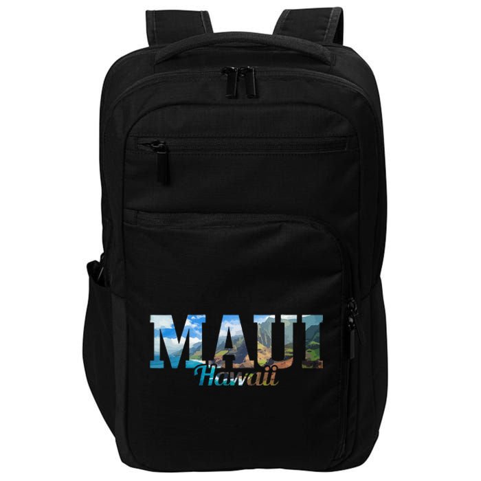 Maui Hawaii Hawaiian Islands Surf Surfing Surfer Gift Impact Tech Backpack