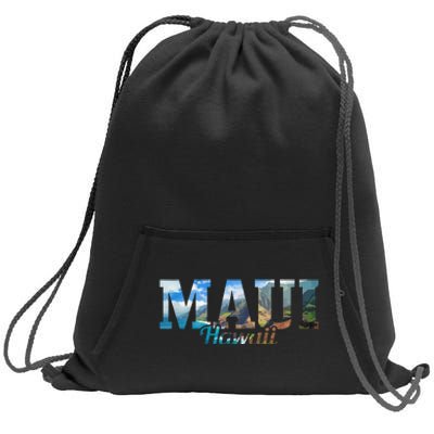 Maui Hawaii Hawaiian Islands Surf Surfing Surfer Gift Sweatshirt Cinch Pack Bag