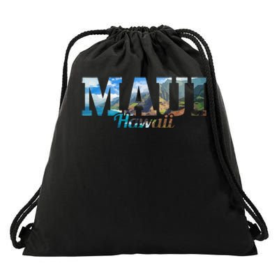 Maui Hawaii Hawaiian Islands Surf Surfing Surfer Gift Drawstring Bag