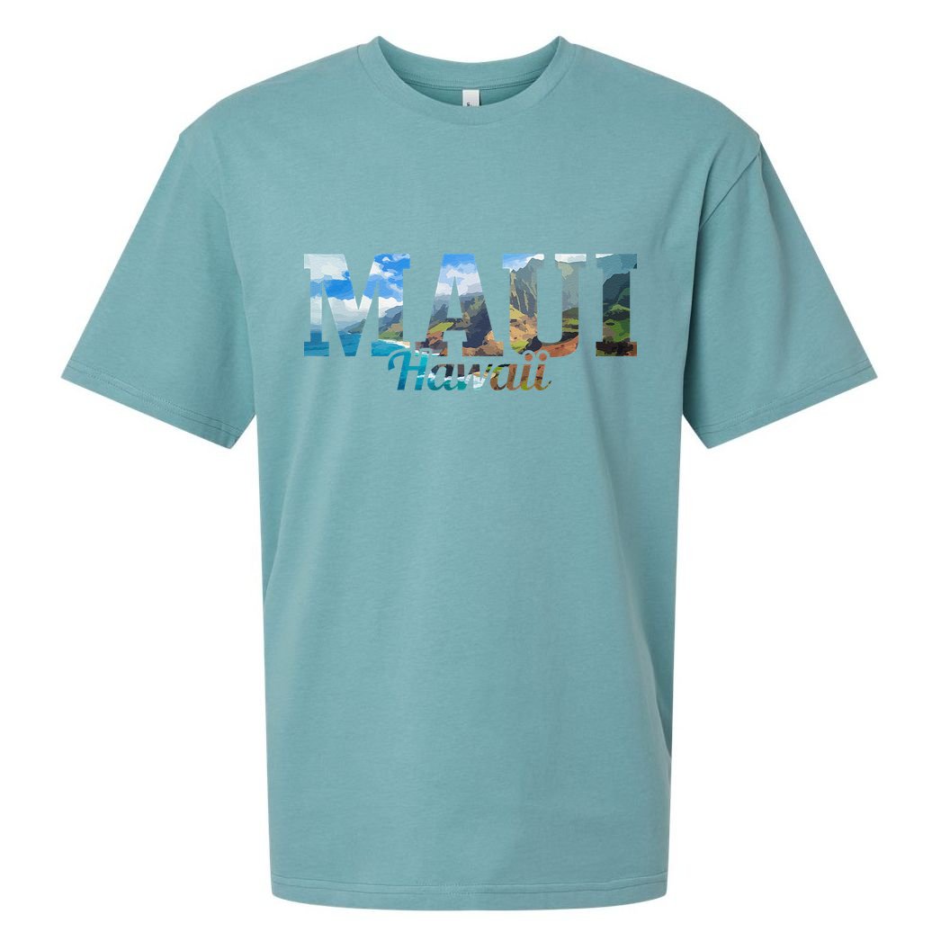 Maui Hawaii Hawaiian Islands Surf Surfing Surfer Gift Sueded Cloud Jersey T-Shirt