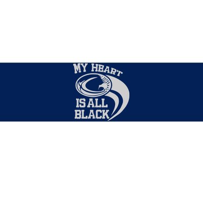 My Heart Is All Black Rugby New Zealand Fan Bumper Sticker