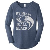 My Heart Is All Black Rugby New Zealand Fan Women's Perfect Tri Tunic Long Sleeve Shirt