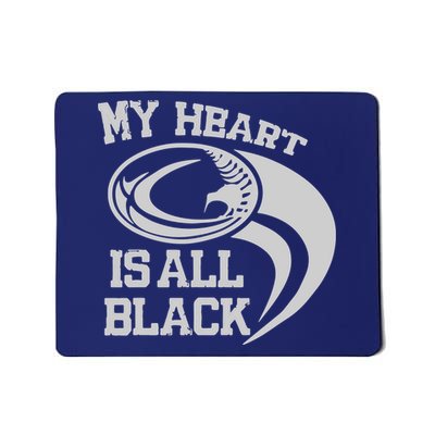 My Heart Is All Black Rugby New Zealand Fan Mousepad