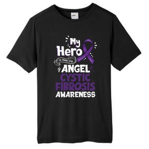 My Hero Is Now My Angel Cystic Fibrosis Awareness Gift Tall Fusion ChromaSoft Performance T-Shirt