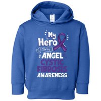 My Hero Is Now My Angel Cystic Fibrosis Awareness Gift Toddler Hoodie