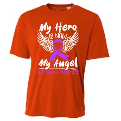 My Hero Is Now My Angel Detia Alzheimer's Awareness Meaningful Gift Cooling Performance Crew T-Shirt