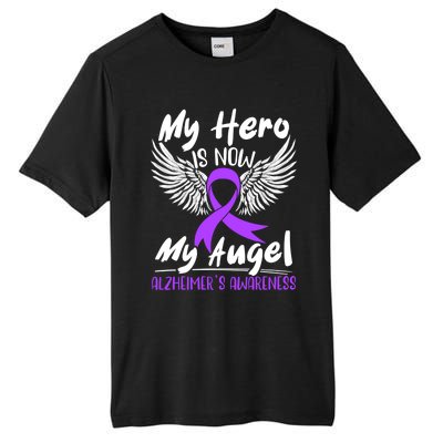 My Hero Is Now My Angel Detia Alzheimer's Awareness Meaningful Gift Tall Fusion ChromaSoft Performance T-Shirt