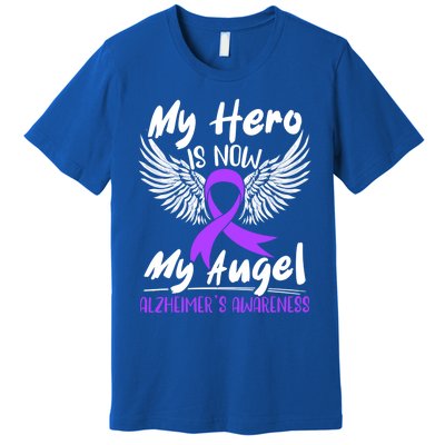 My Hero Is Now My Angel Detia Alzheimer's Awareness Meaningful Gift Premium T-Shirt