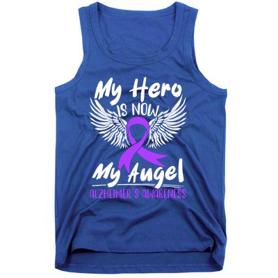 My Hero Is Now My Angel Detia Alzheimer's Awareness Meaningful Gift Tank Top